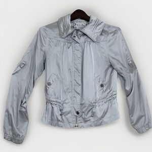 Guess Metallic Silver Hooded Jacket Women’s S